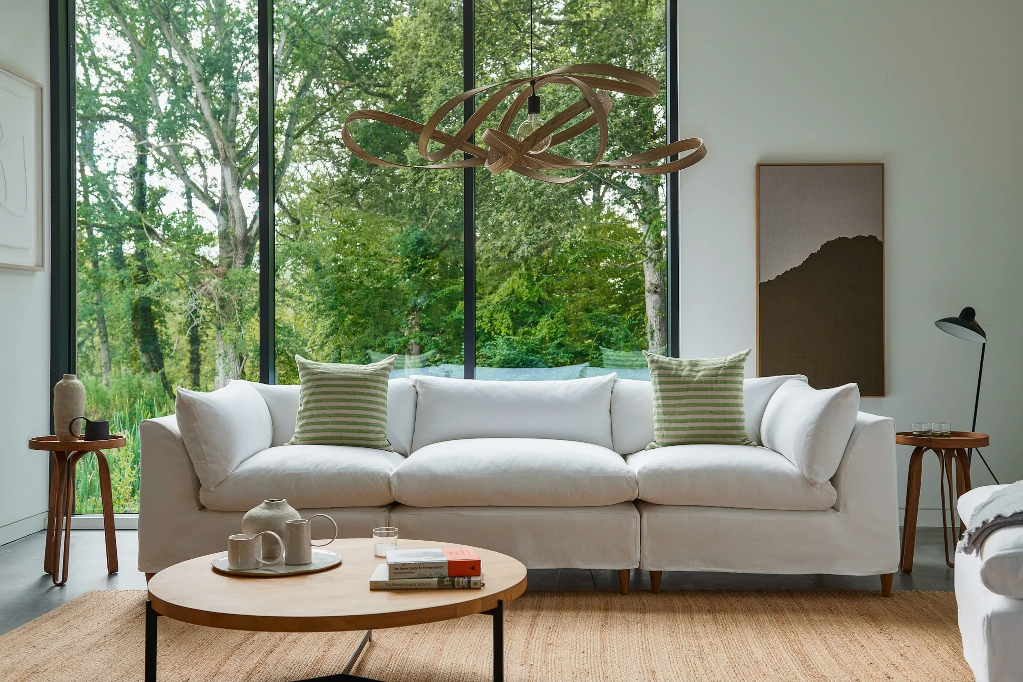 Orlando modular large sofa in a modern living room setting by Maker and Son