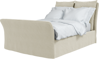 Maker&Son Double Footer Bed, Marnie Piped Edge in Sunstone Beige