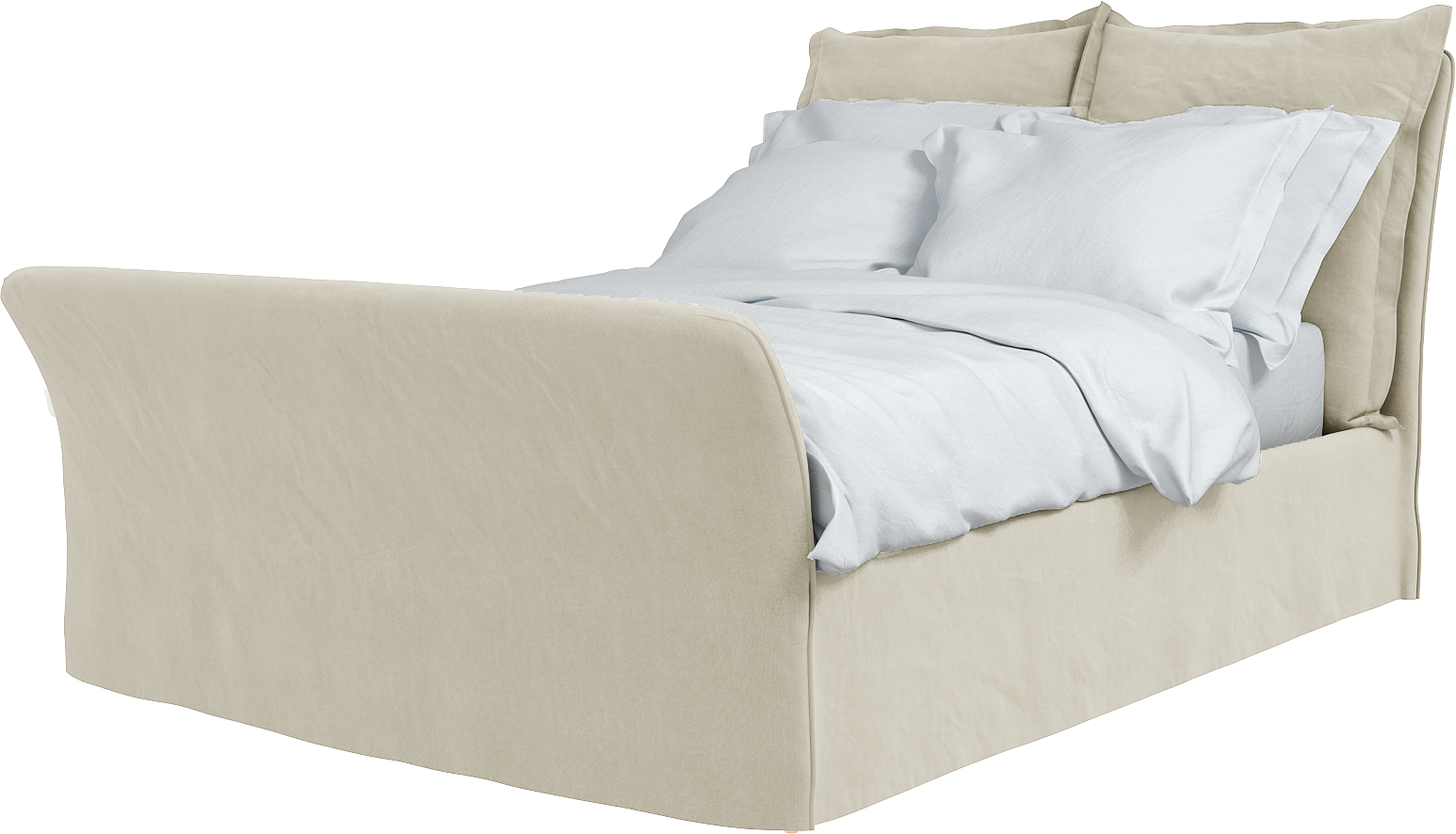 Maker&Son King Footer Bed, Song Pillowedge in Sunstone Beige