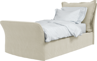 Maker&Son Single Footer Bed, Song Pillowedge in Sunstone Beige