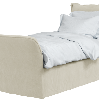 Maker&Son Single Footer Bed, Song Pillowedge in Sunstone Beige
