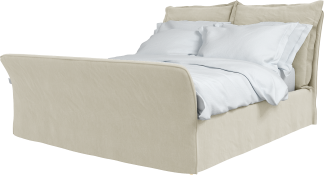 Maker&Son Super King Footer Bed, Song Pillow Edge Sunstone Natural Beige