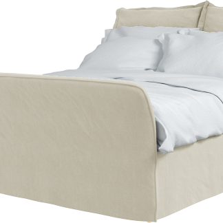 Maker&Son Super King Footer Bed, Song Pillow Edge Sunstone Natural Beige