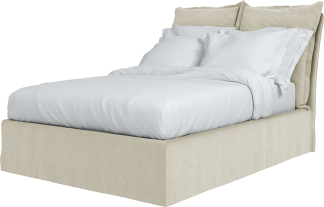 Maker and son Double Bed, Song, Pillow Edge in Sunstone Natural Beige