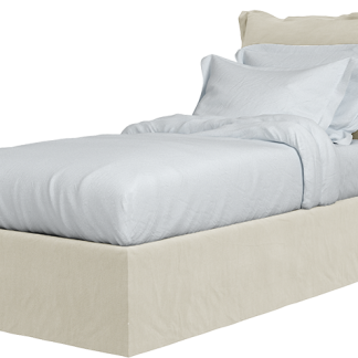 Maker&Son Single Bed, Song, Pillow Edge in Sunstone Natural Beige