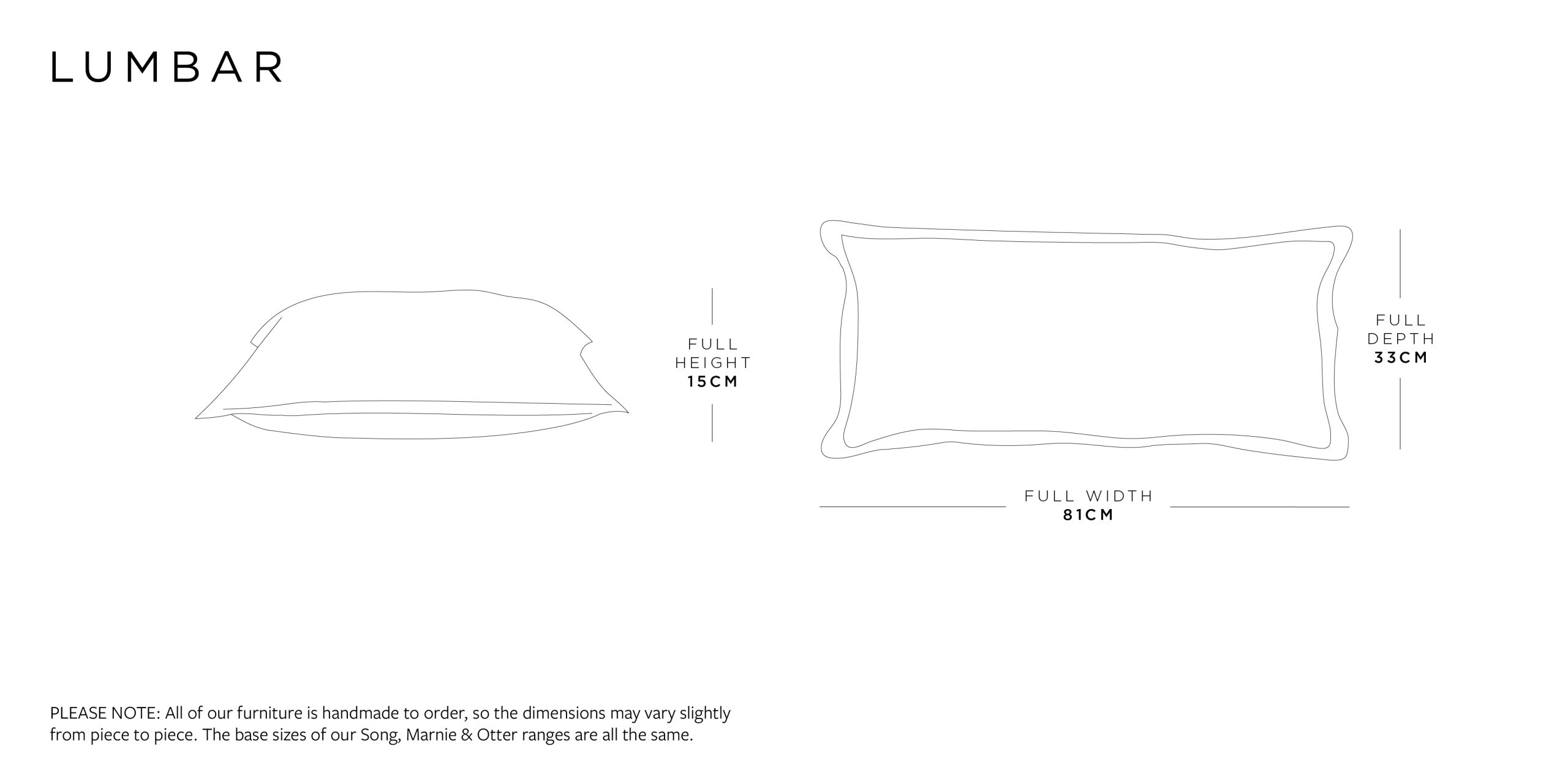 Lumbar Cushion | Song Range Size Guide