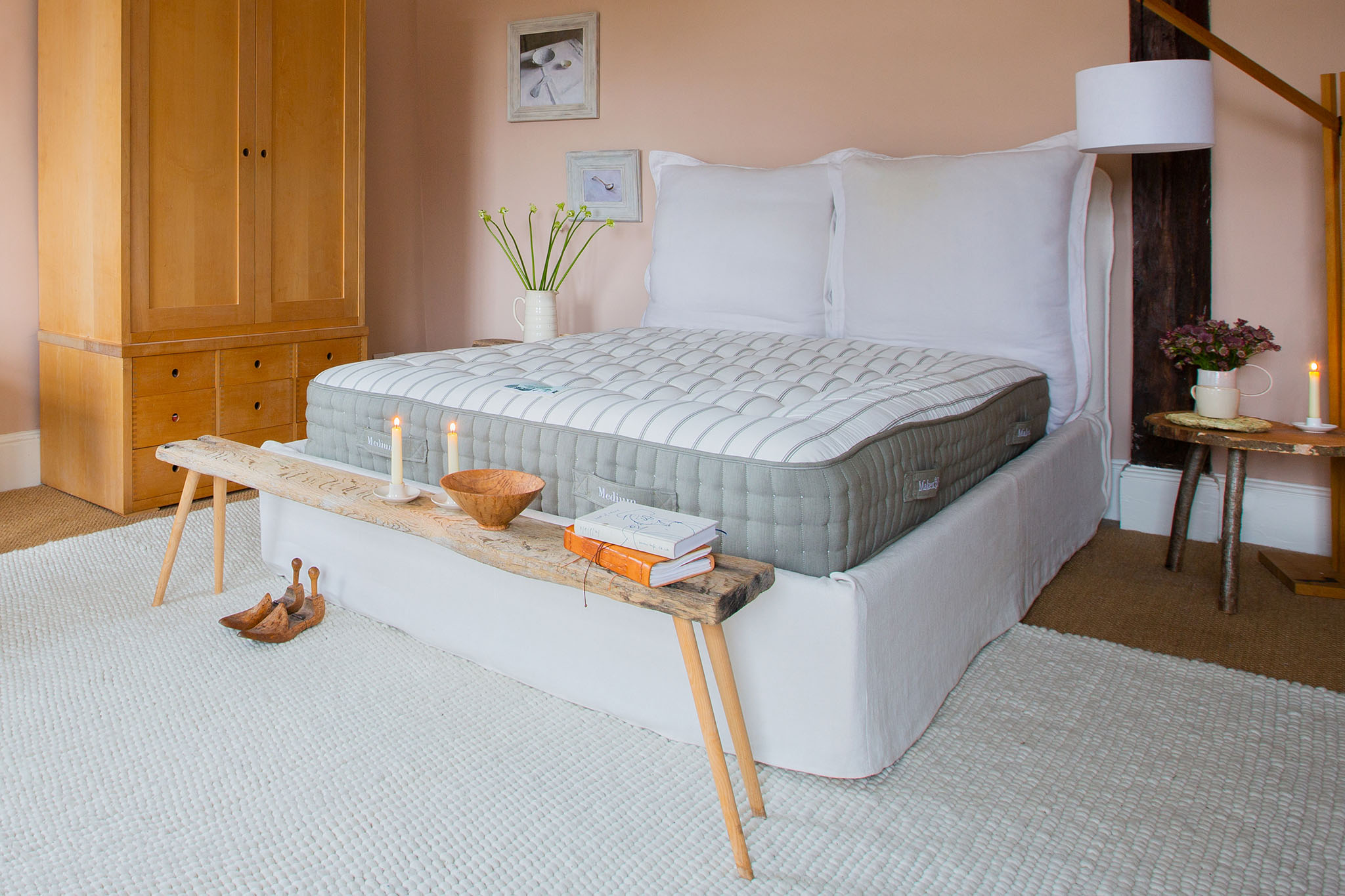 Maker and Son luxury hand made, natural pocket sprung mattress.