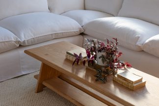 Maker and Son Milland coffee table large size, close up.