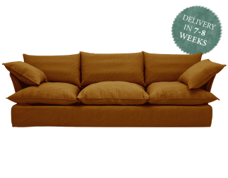 Marnie Large 5 Seater Sofa | Gingerbread Brown Organic Velvet Cotton