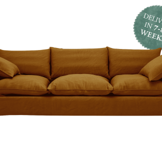 Marnie Large 5 Seater Sofa | Gingerbread Brown Organic Velvet Cotton