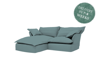 Song Chaise Sofa | Left Arm | Celestine Turquoise Italian Linen