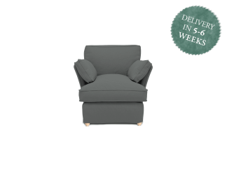 Otter Little Armchair | Granite Grey Italian Linen