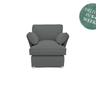 Otter Little Armchair | Granite Grey Italian Linen