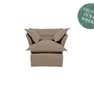 Song Little Armchair | Natural Beige Italian Linen