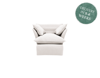 Song Little Armchair | Moonstone White Italian Linen