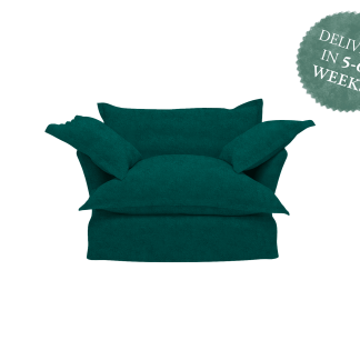 Maker and Son Loveseat, Song Pillow Edge Grains of Paradise Velvet