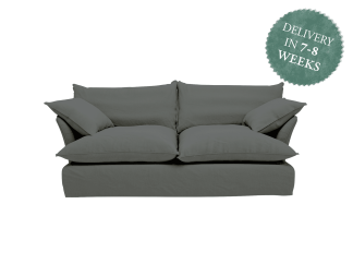 Marnie 3 Seater Sofa | Granite Grey Italian Linen
