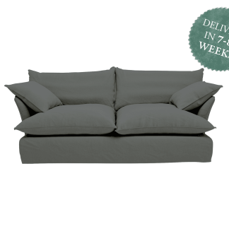 Marnie 3 Seater Sofa | Granite Grey Italian Linen