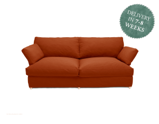Bespoke Otter Sofa | Paprika Orange Luxury Velvet