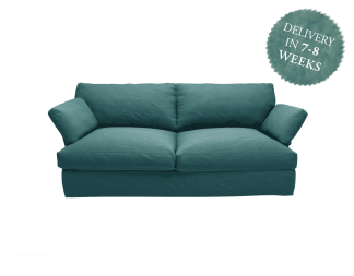 Otter 3 Seater Sofa | Amazonite Blue Italian Linen