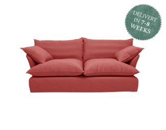 Song 3 Seater Sofa | Ruby Red Italian Linen