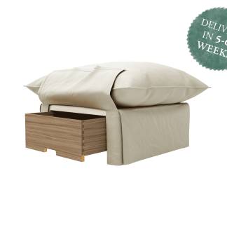 Maker and Son Storage Footstool Marnie Sunstone Linen